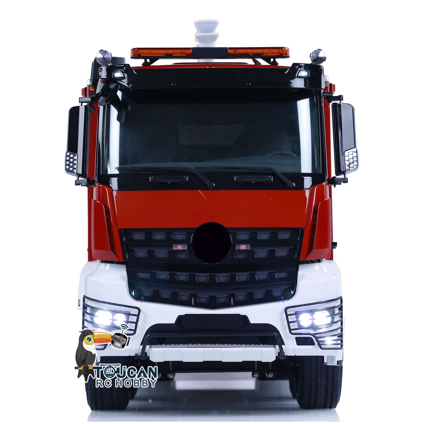 1/14 8*4 RC Fire Fighting Truck RTR Remote Control Fire Sprinkler Vehicles Sounds Ready to Run ESC Servo Motor Light Sound