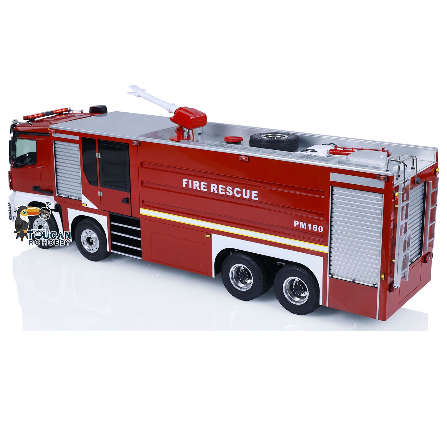 1/14 8*4 RC Fire Fighting Truck RTR Remote Control Fire Sprinkler Vehicles Sounds Ready to Run ESC Servo Motor Light Sound