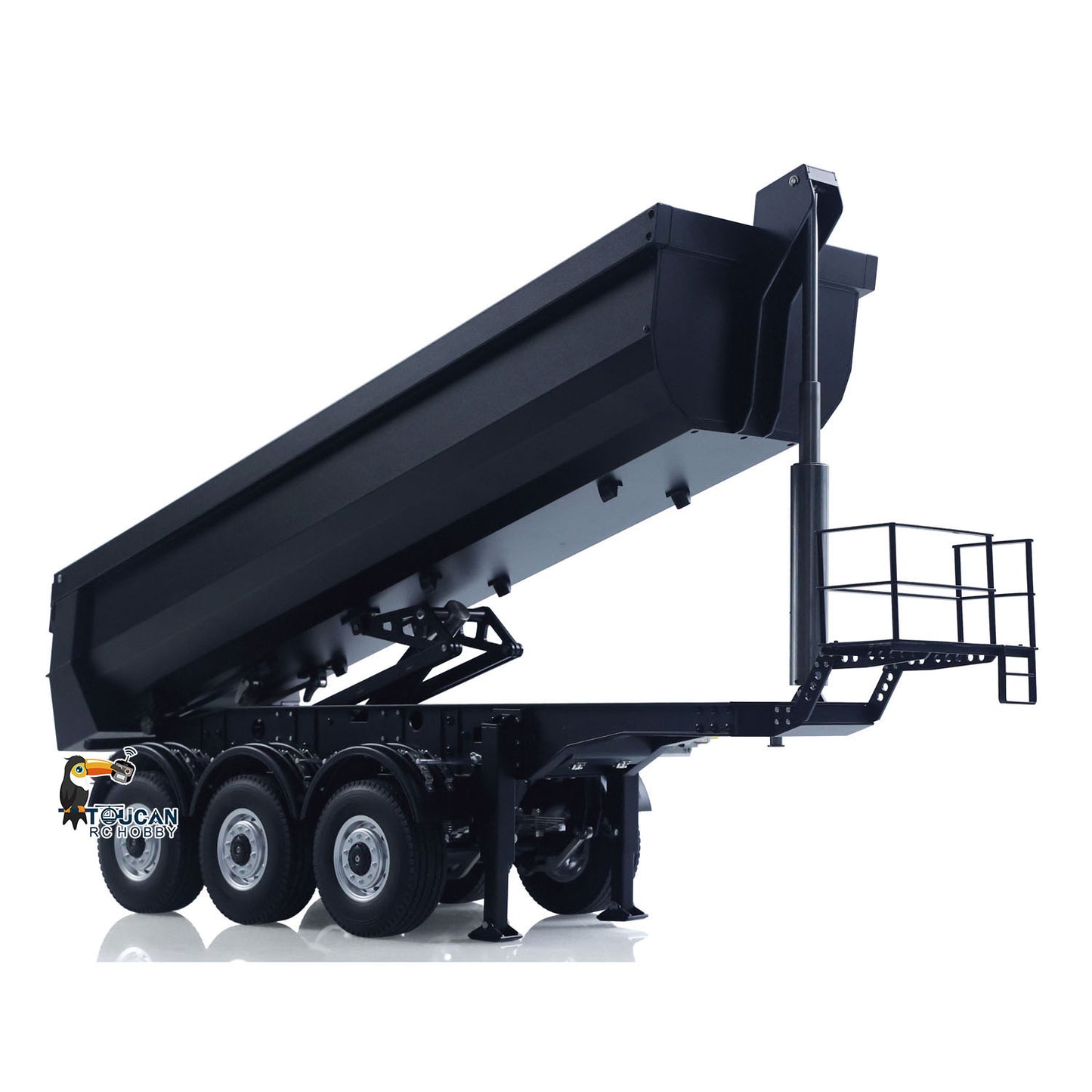 US STOCK Kabolite 1/14 Metal Remote Control 3Axles Electric Lifting Semi Trailer Dumper for RC Tractor Truck 770S 100 Battery Charger