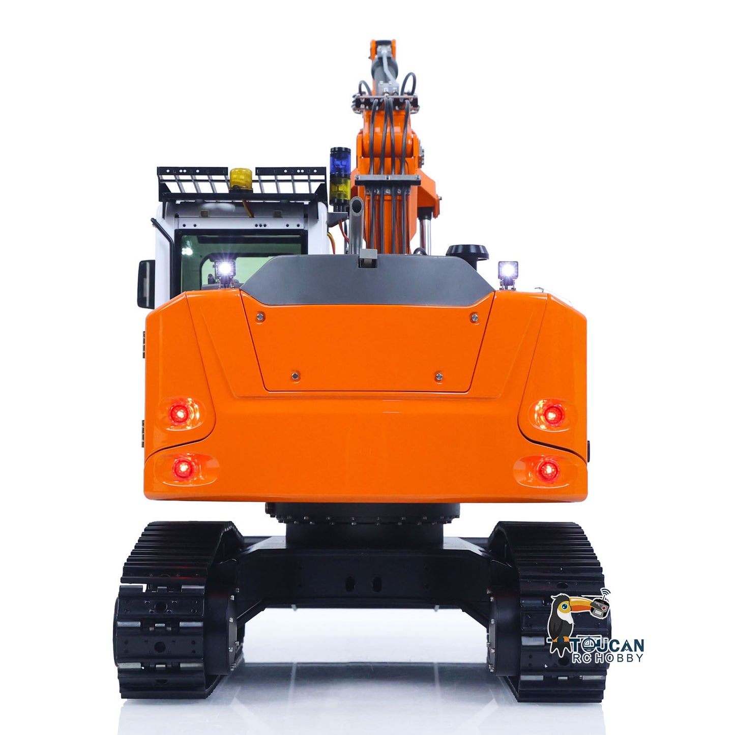 CUT Model Metal 1/14 Remote Control Hydraulic Excavator LR914 RC Tracked Digger 5CH Valve RTR Engineering Vehicle Lights Sounds