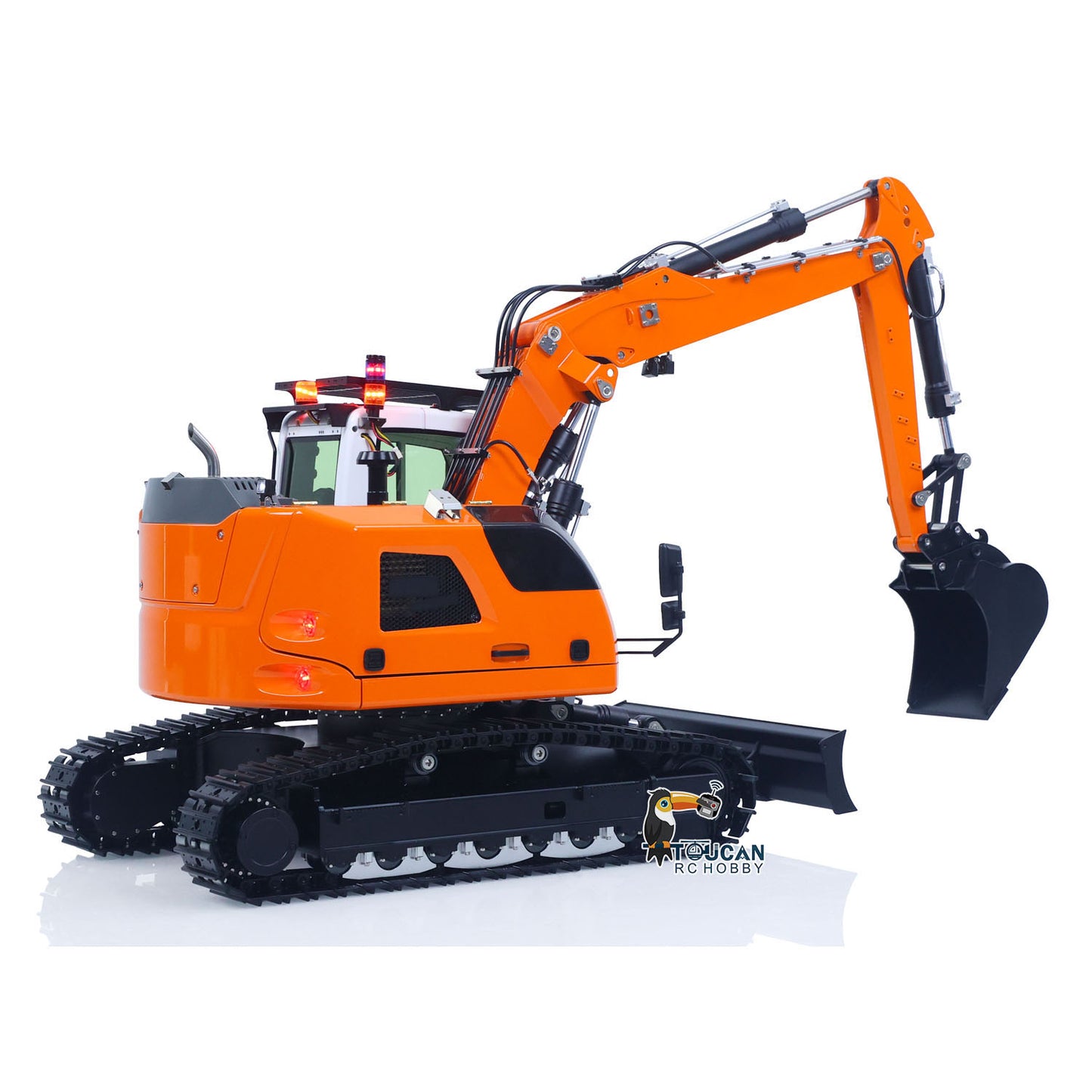 CUT Model Metal 1/14 Remote Control Hydraulic Excavator LR914 RC Tracked Digger 5CH Valve RTR Engineering Vehicle Lights Sounds