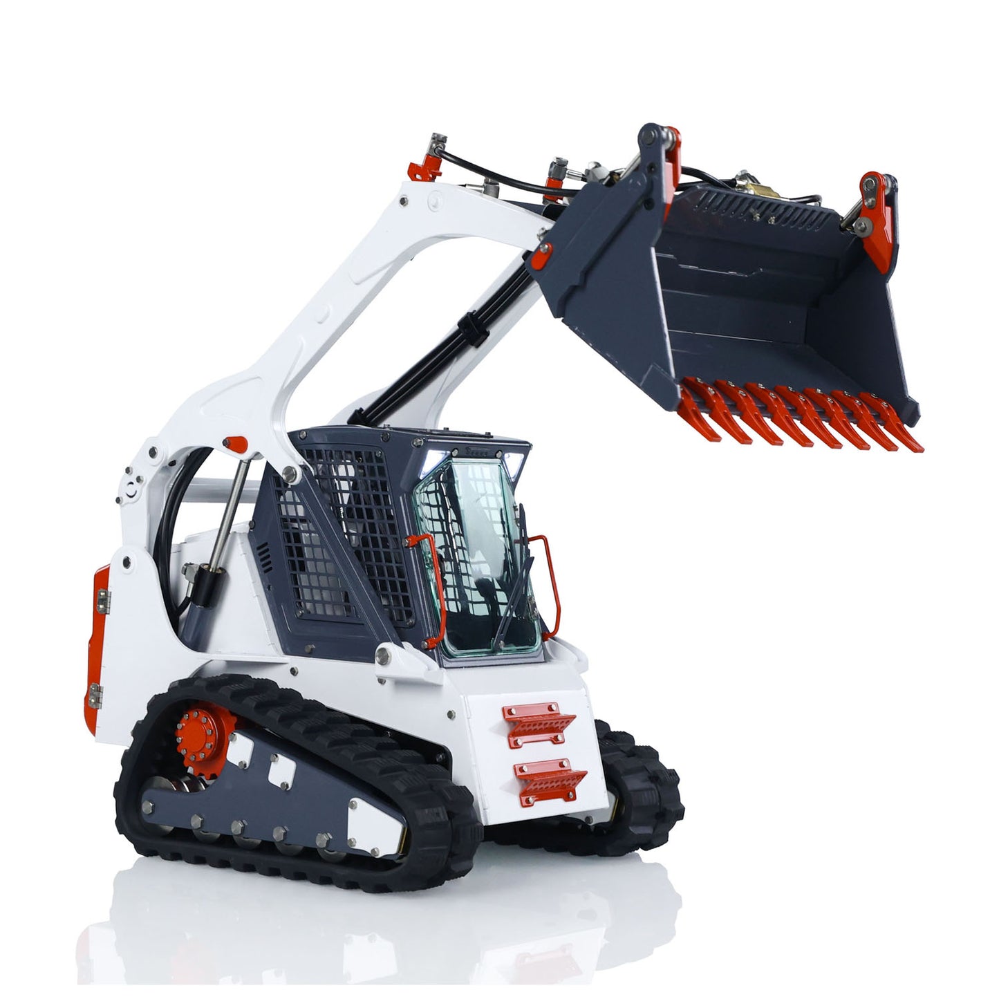 LESU 1/14 RC Hydraulic Car Aoue LT5 Skid-Steer Loader RTR Model Engineering Vehicle Flysky i6S Radio Battery Constraction Machine Ready to Run