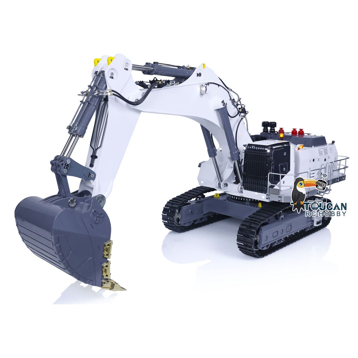 1/14 Scale LESU AOUE 9150 Double Pump RC Hydraulic Excavator Light System Heavy Backhoe Shovel Painted Construction Car