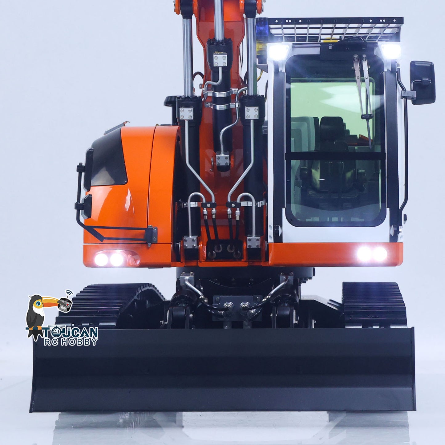 CUT Model Metal 1/14 Remote Control Hydraulic Excavator LR914 RC Tracked Digger 5CH Valve RTR Engineering Vehicle Lights Sounds