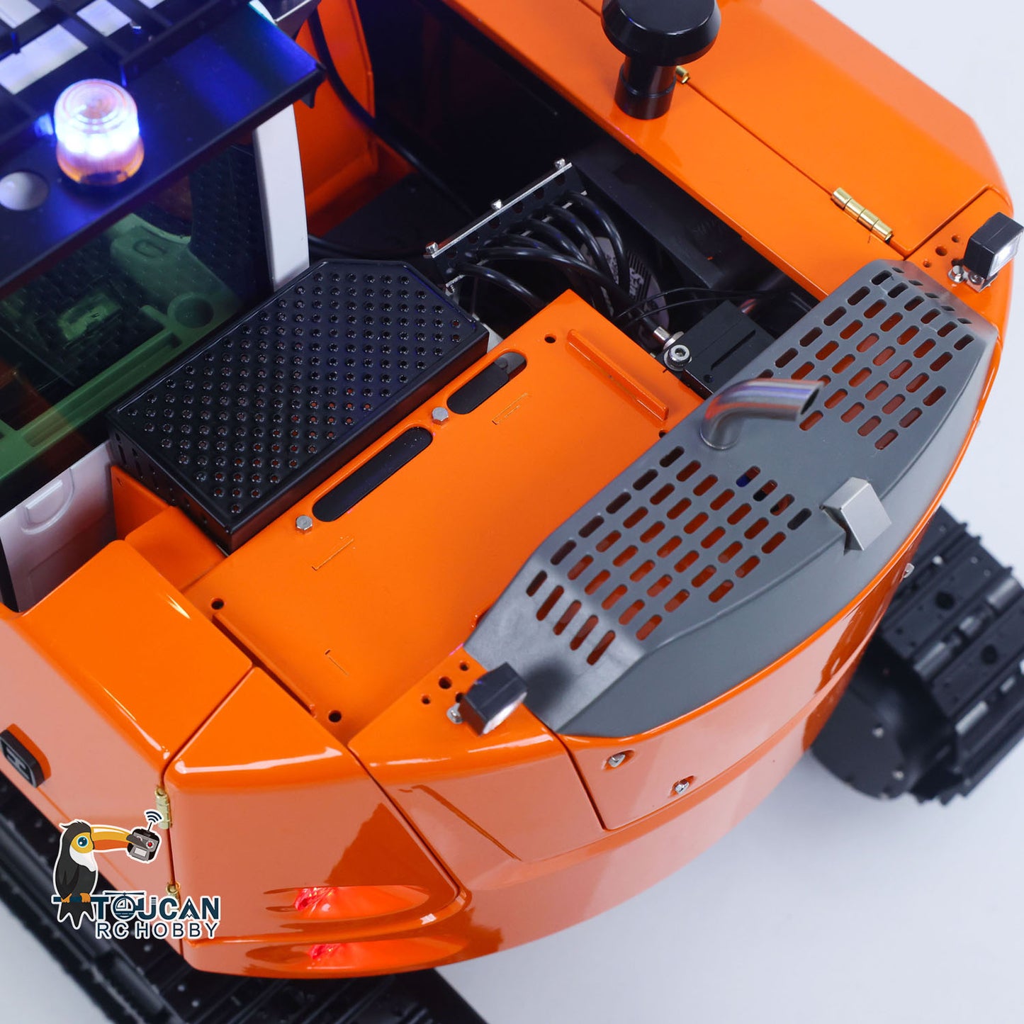 CUT Model Metal 1/14 Remote Control Hydraulic Excavator LR914 RC Tracked Digger 5CH Valve RTR Engineering Vehicle Lights Sounds