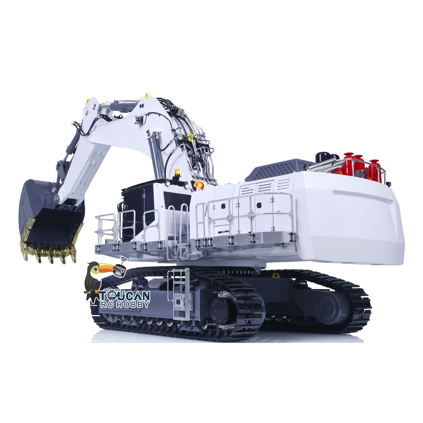 1/14 Scale LESU AOUE 9150 Double Pump RC Hydraulic Excavator Light System Heavy Backhoe Shovel Painted Construction Car