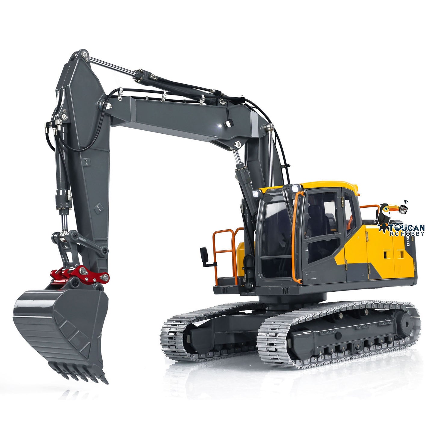 GER STOCK Second Hand 1:14 RC Hydraulic 3 Arms Excavator EC160E Metal Remote Control Diggers Model