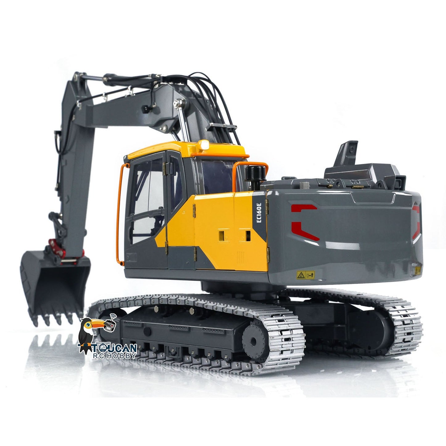 1:14 EC160E Hydraulic 3 Arms RC Excavator Remote Control Diggers Standard Version Painted and Assembled CNC 3 Arms Upgraded Set