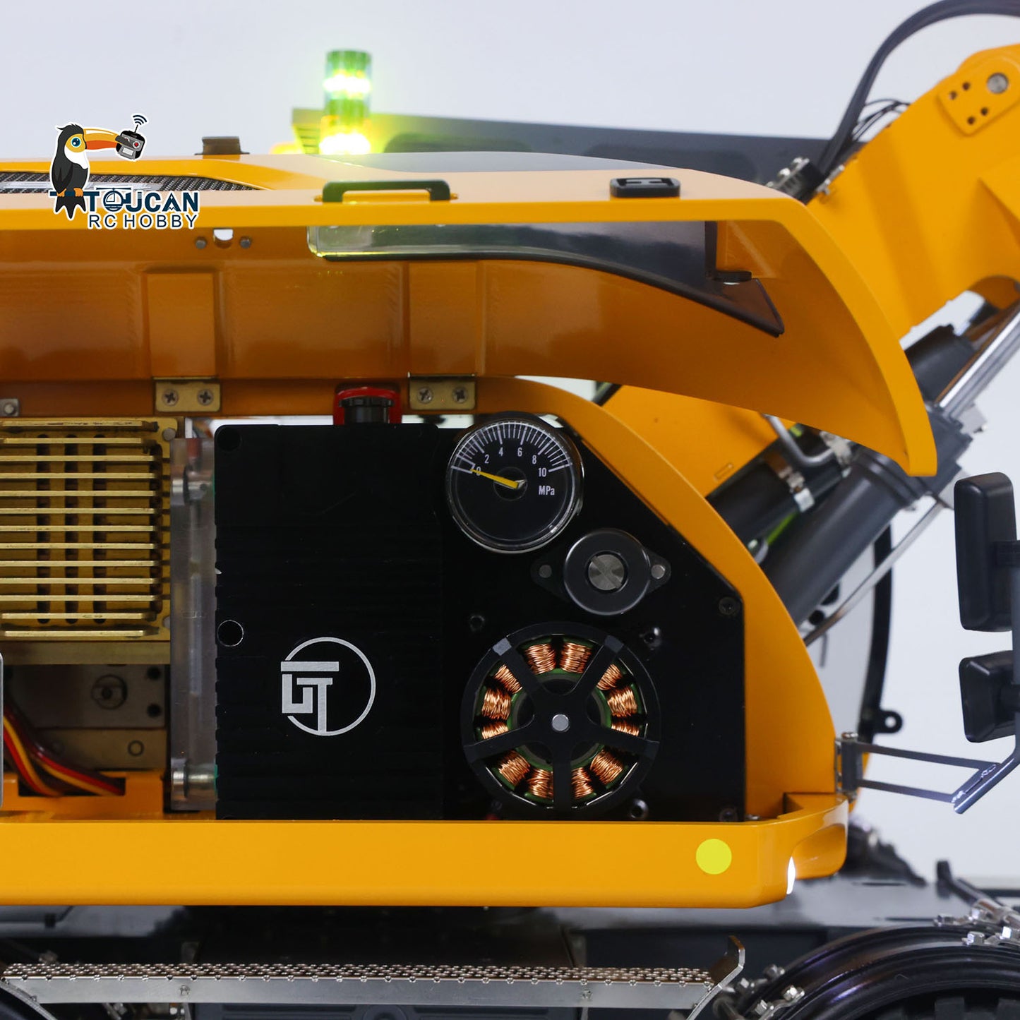 1:14 RC Hydraulic Wheeled Excavator LR914 8-ways Valve 4?¨¢4 Digger Engineering Vehicle RTR Axle Lock Upgrade Brushless Motor ESC