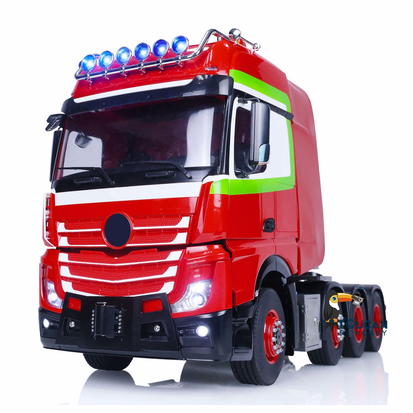 1/14 TOUCAN RC Tractor Truck 8X8 Metal Chassis Differential Lock Axles TOUCAN BZ Cab Radio Controlled Lorry Cars Model Front Hook
