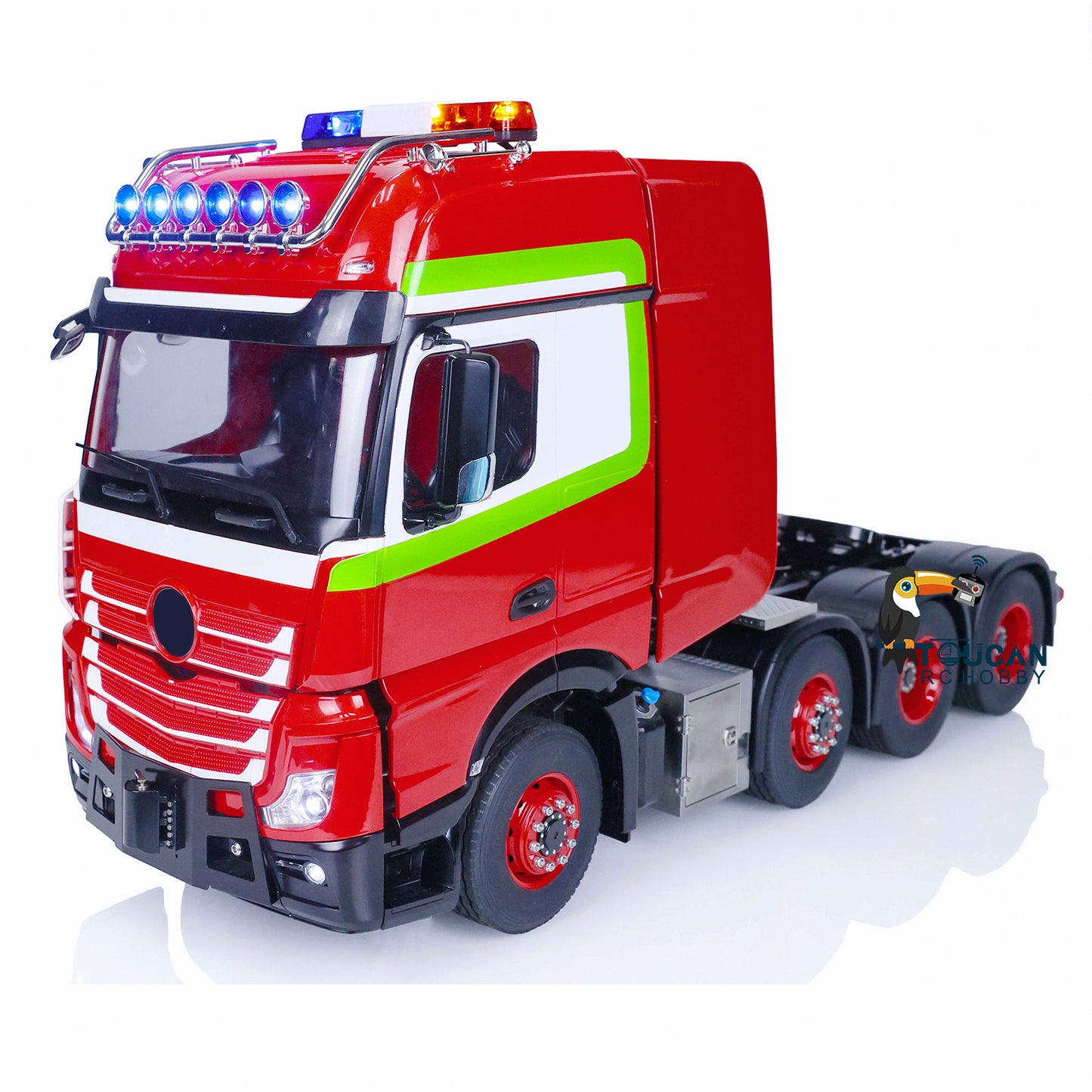 1/14 TOUCAN RC Tractor Truck 8X8 Metal Chassis Differential Lock Axles TOUCAN BZ Cab Radio Controlled Lorry Cars Model Front Hook