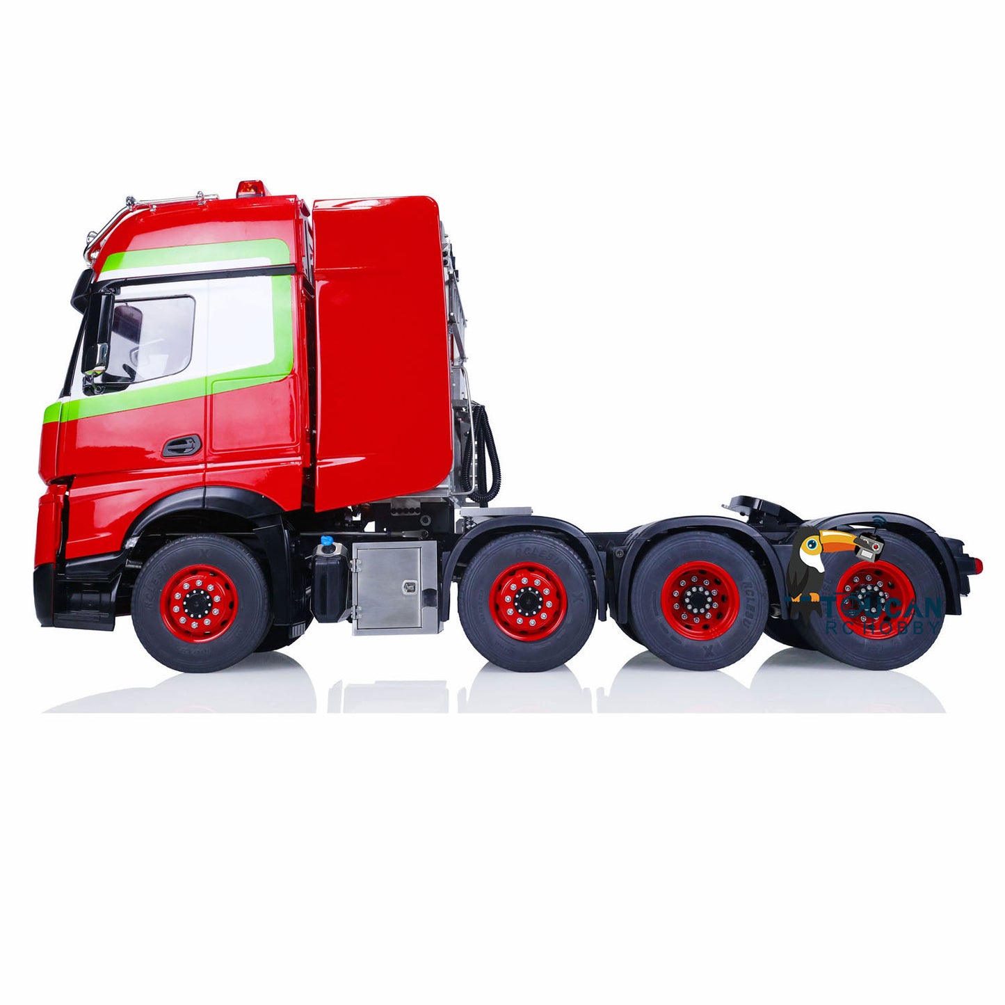 LESU 1/14 8*8 Metal Chassis with Painted and Assembled Cabin RC Tractor Trucks Radio Controlled Car Model Equipment Rack