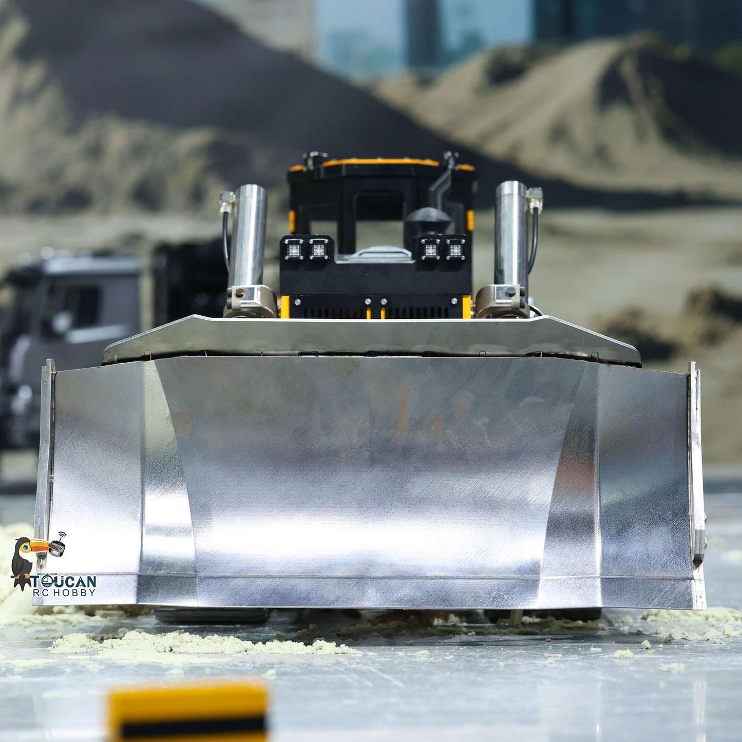 Metal 1/12 RC Hydraulic Bulldozer D155AX RTR Heavy Dozer Model 7 Way Valve 1.0L Oil Pump 5 Plows Radio Master TX15 Radio Battery