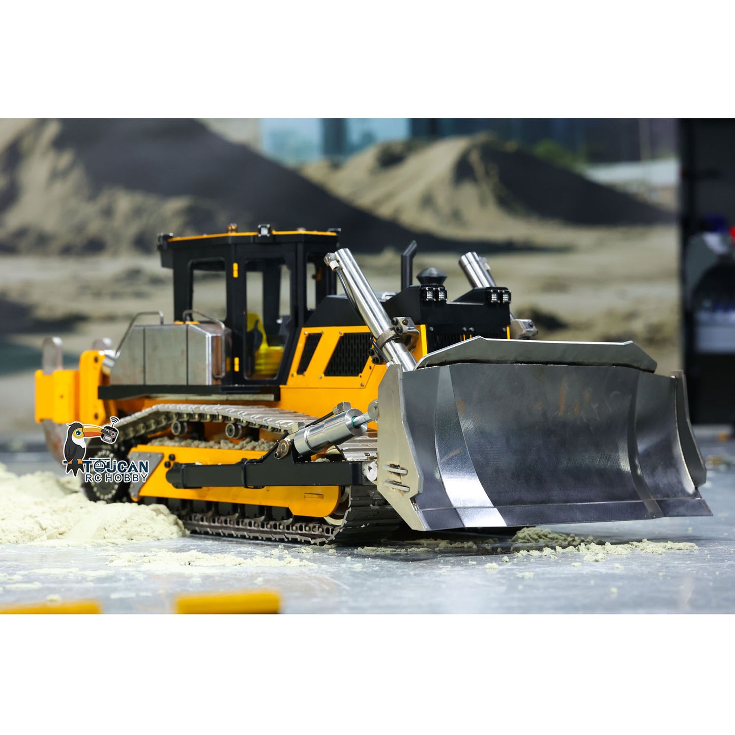 Metal 1/12 RC Hydraulic Bulldozer D155AX RTR Heavy Dozer Model 7 Way Valve 1.0L Oil Pump 5 Plows Radio Master TX15 Radio Battery