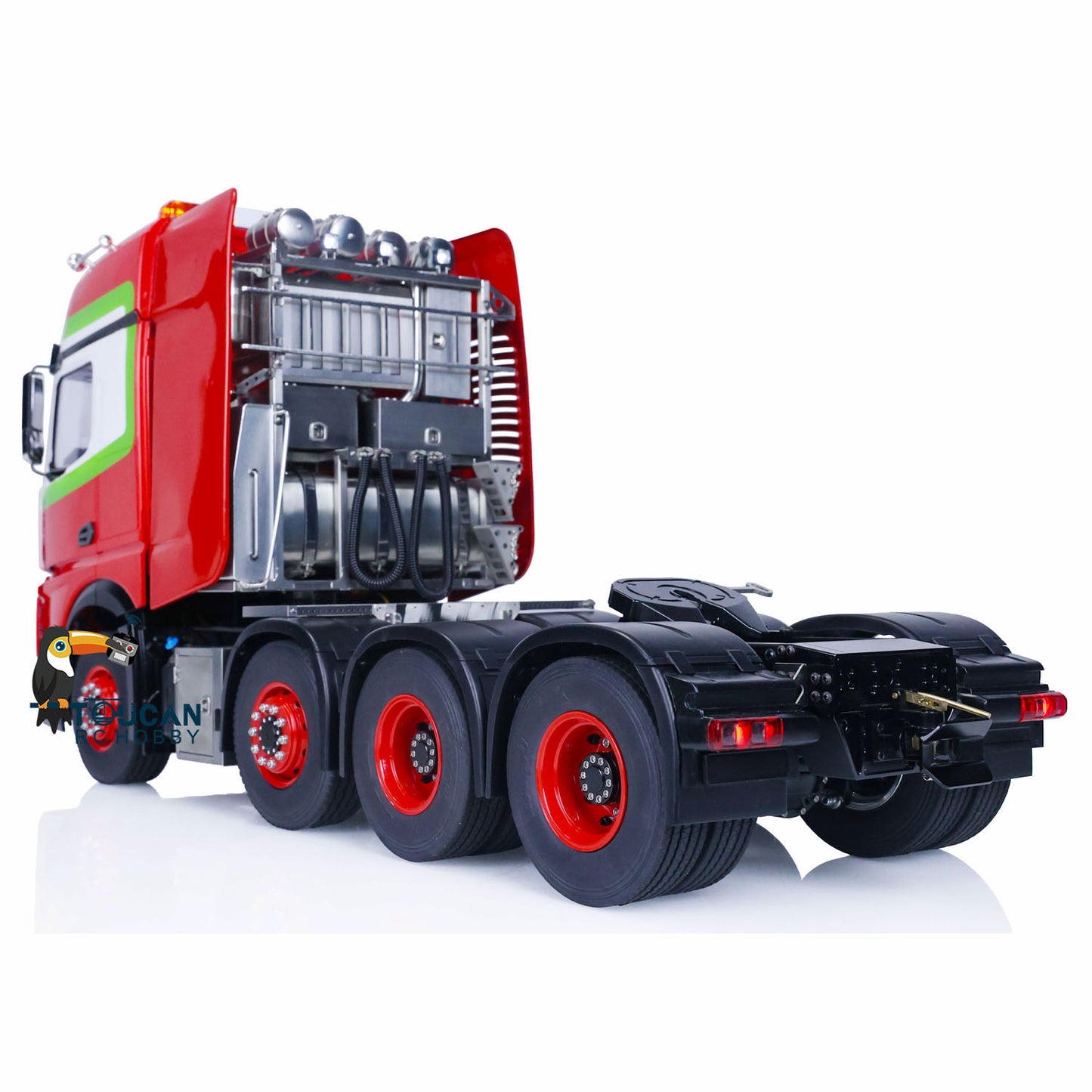 TOUCAN 1/14 8*8 Metal Chassis with Painted and Assembled Cabin RC Tractor Trucks Radio Controlled Car Model Equipment Rack