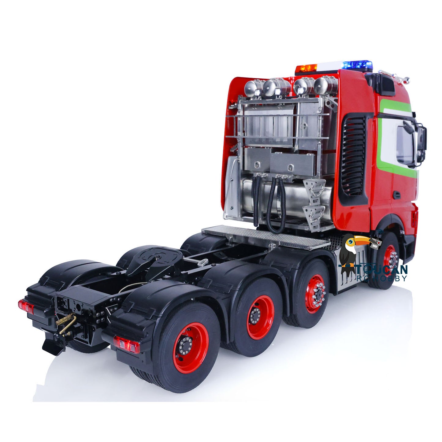 TOUCAN 1/14 8*8 Metal Chassis with Painted and Assembled Cabin RC Tractor Trucks Radio Controlled Car Model Equipment Rack