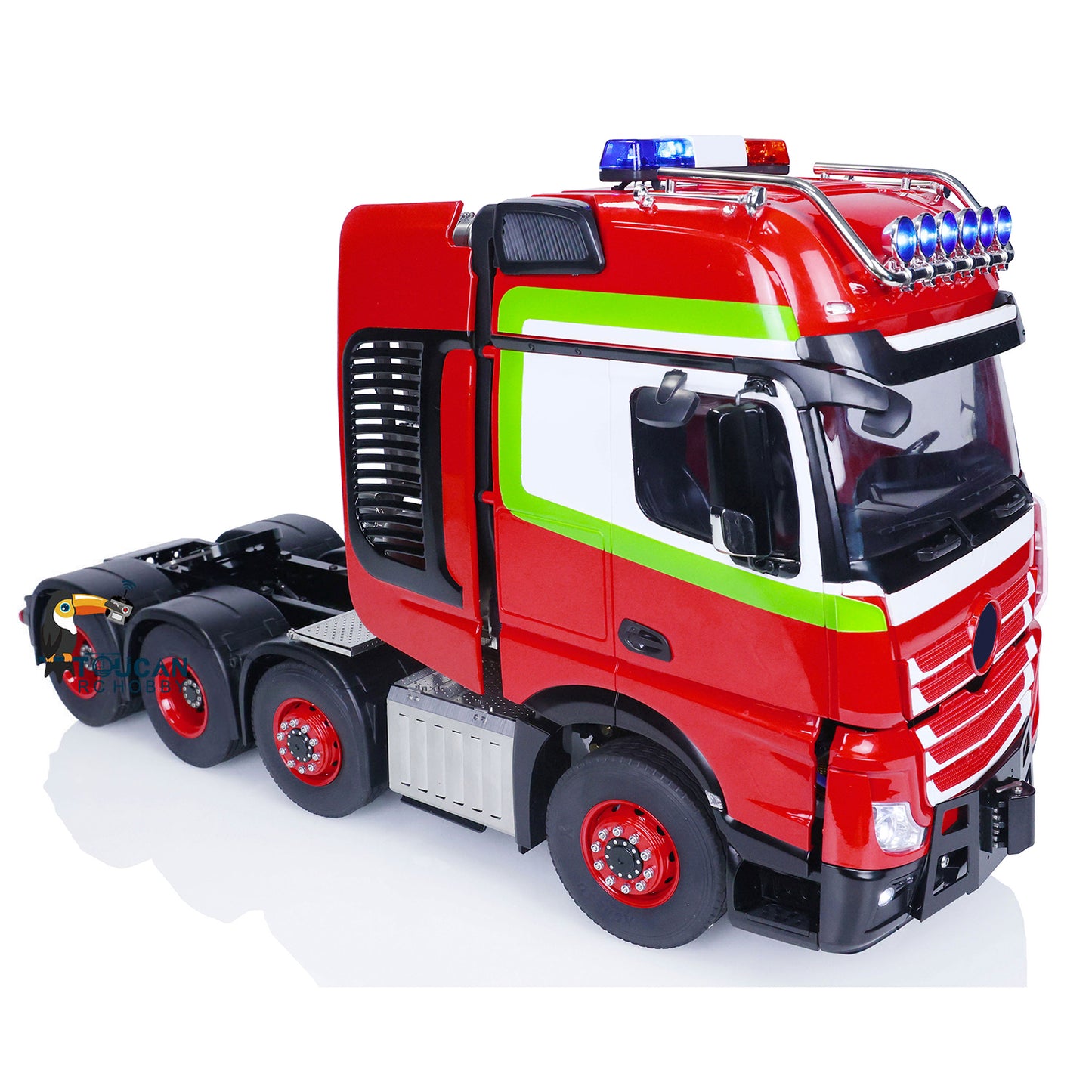 1/14 TOUCAN RC Tractor Truck 8X8 Metal Chassis Differential Lock Axles TOUCAN BZ Cab Radio Controlled Lorry Cars Model Front Hook