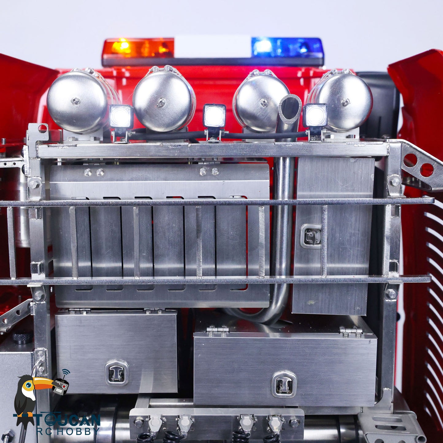 TOUCAN 1/14 8*8 Metal Chassis with Painted and Assembled Cabin RC Tractor Trucks Radio Controlled Car Model Equipment Rack