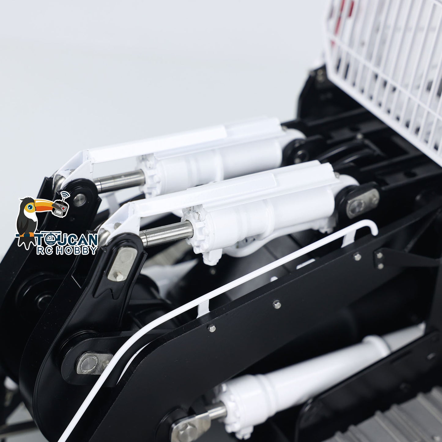 1/14 LESU RC Hydraulic Loader 973K RTR Tracked Car Model Openable Buckets Rear Plow Metal Tracks