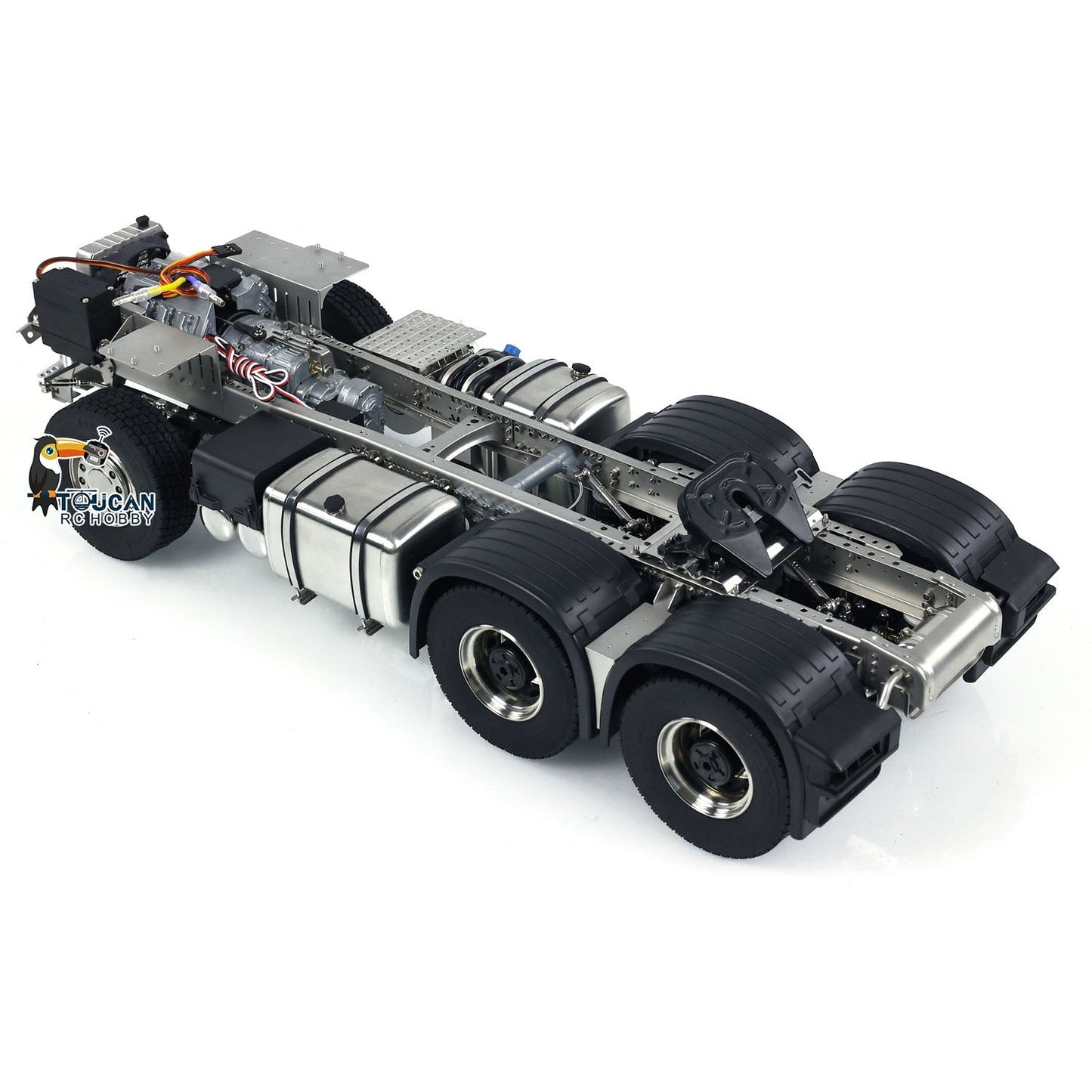 ScaleClub 1/14 6x6 Metal Chassis for RC Tractor Truck R62 R73 Remote Controlled Electric Model Air Suspension Optional Types