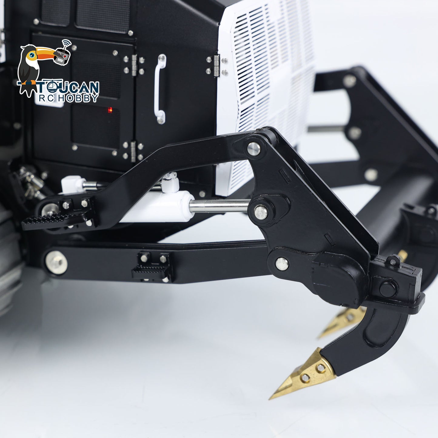 1/14 LESU RC Hydraulic Loader 973K RTR Tracked Car Model Openable Buckets Rear Plow Metal Tracks