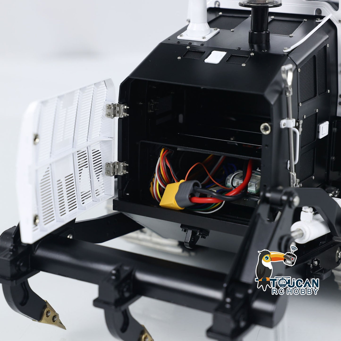 1/14 LESU RC Hydraulic Loader 973K RTR Tracked Car Model Openable Buckets Rear Plow Metal Tracks