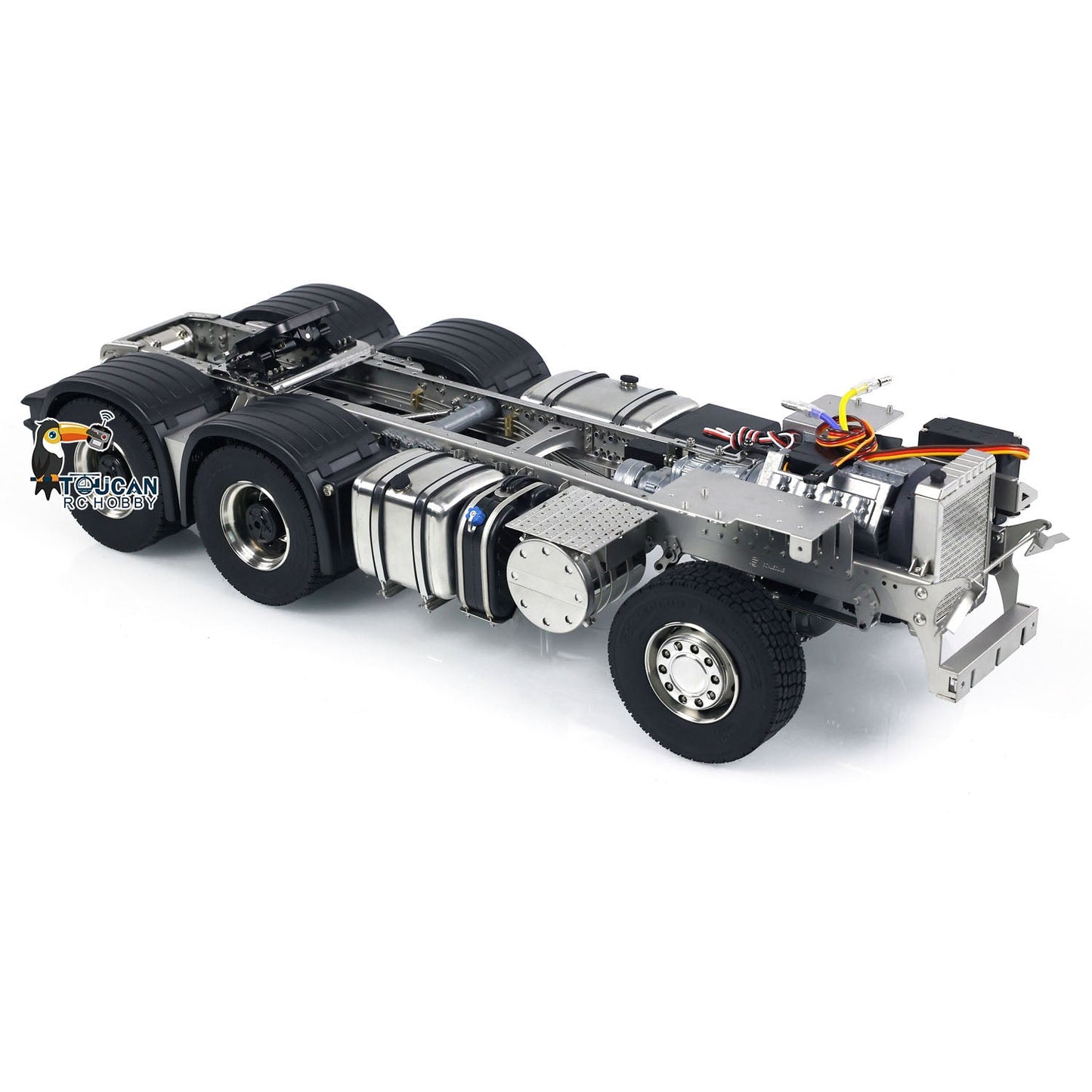 ScaleClub 1/14 6x6 Metal Chassis for RC Tractor Truck R62 R73 Remote Controlled Electric Model Air Suspension Optional Types