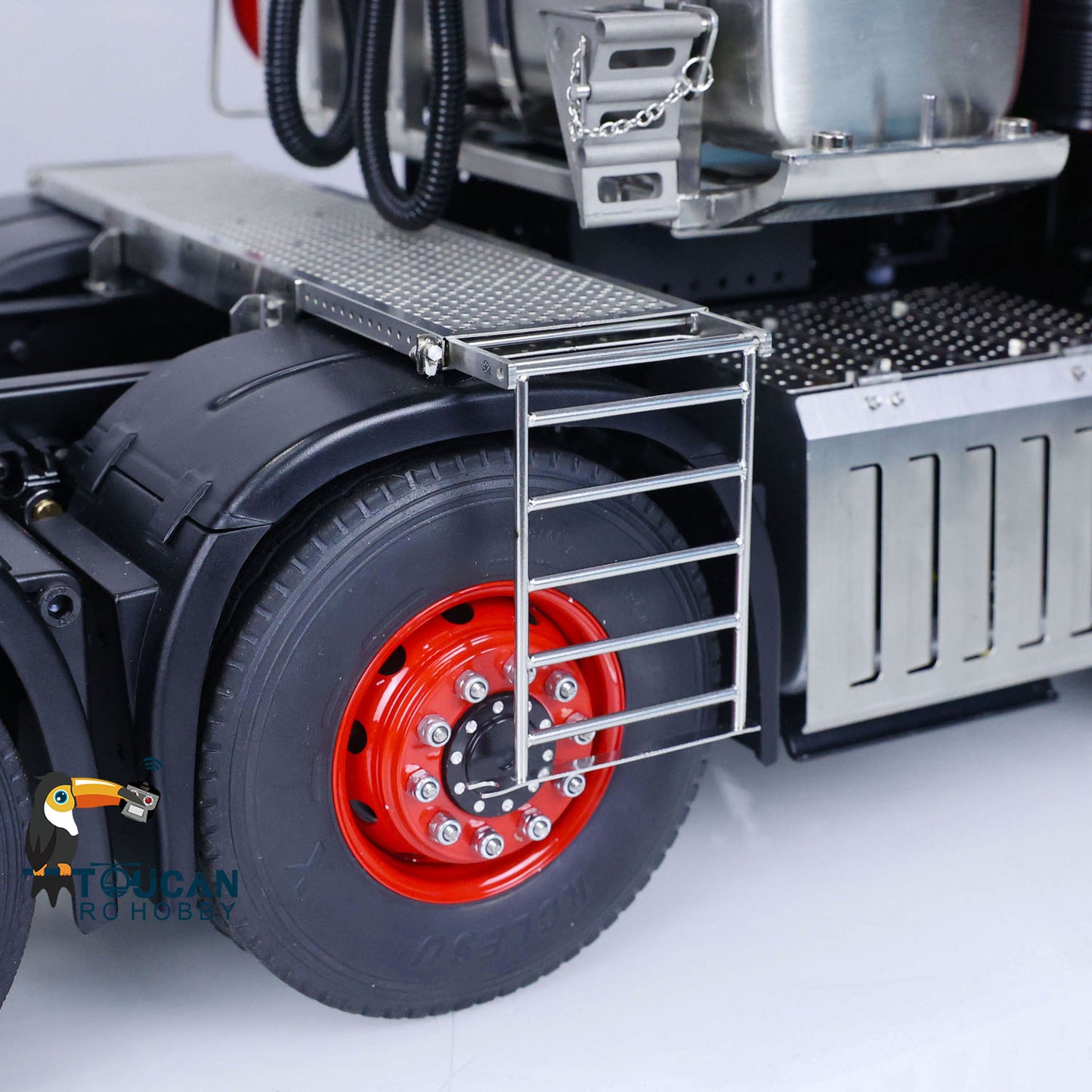 TOUCAN 1/14 8*8 Metal Chassis with Painted and Assembled Cabin RC Tractor Trucks Radio Controlled Car Model Equipment Rack