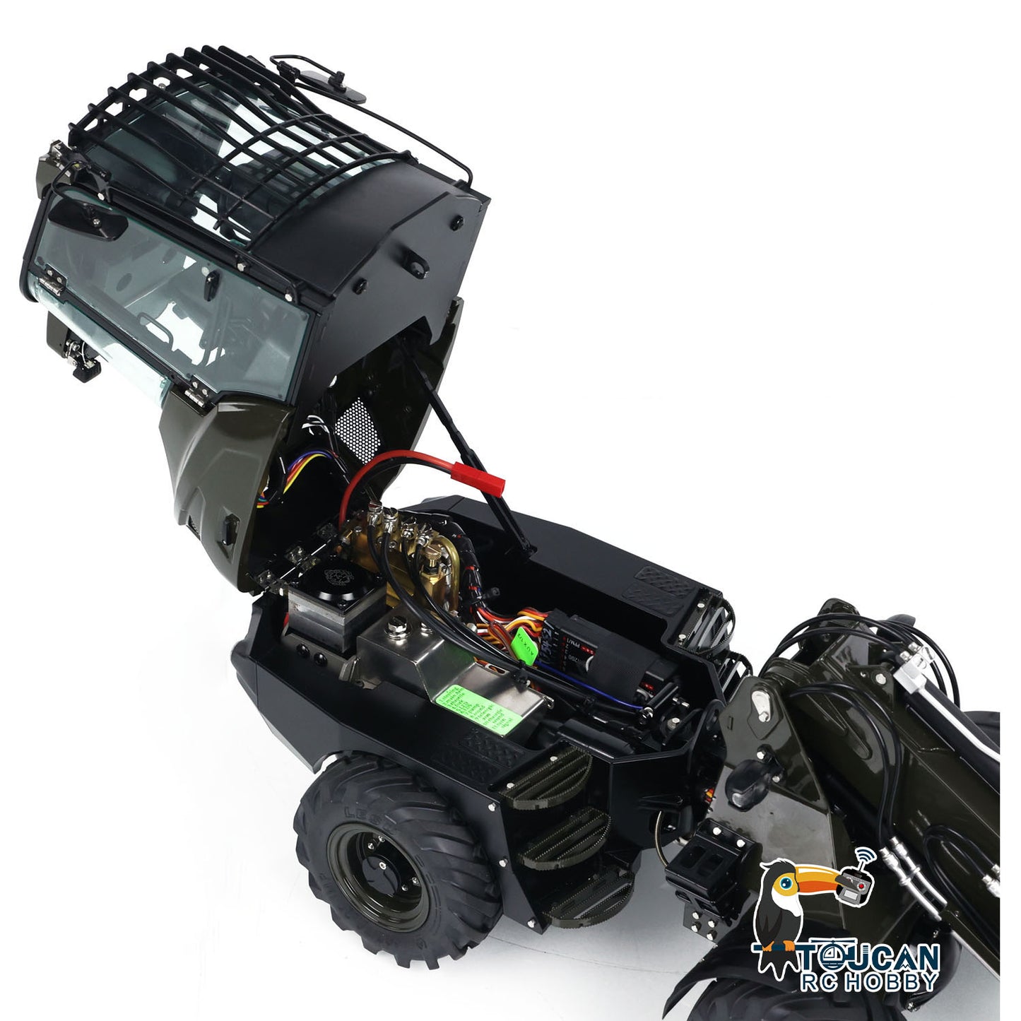 1:14 LESU RTR RC Hydraulic Telescopic Arm Loader AT1050 Fork Lift Truck Model Assembled and Painted 478*165*221