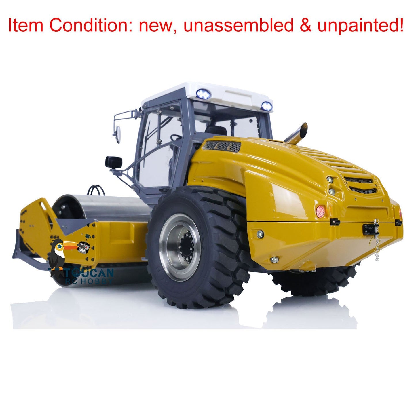 LESU 1/14 Aoue-H13ixc Hydraulic RC Road Roller Unpainted Unassembld Model KIT Body DIY Parts Metal Motor ESC Light Sound System