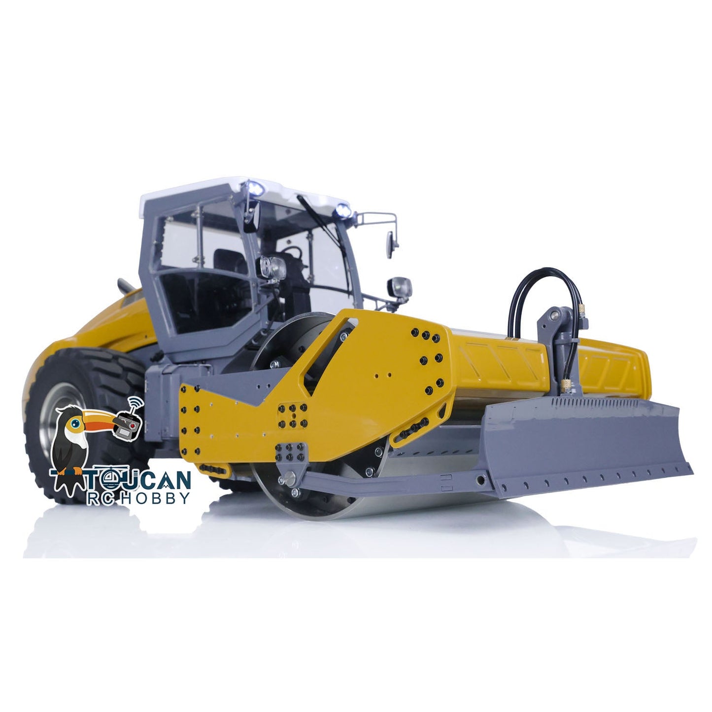 LESU 1/14 RC Hydraulic Road Roller Metal Aoue-H13ixc Motor ESC Light Sound PL18EVLite Controller PNP Painted and Assembled