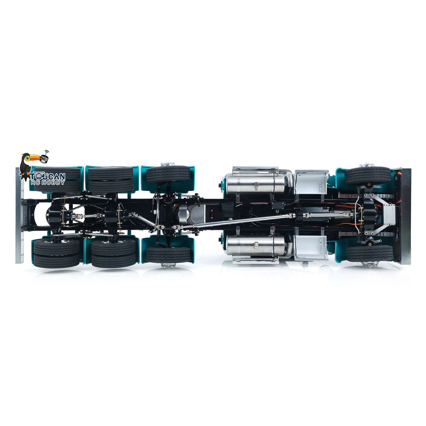 TOUCAN 8X6 Metal Chassis 1/14 RC Tractor Truck 56344 Grand Hauler Lorry Brushless Motor ESC Mid Lift Axle Lock RTR Smoke Radio