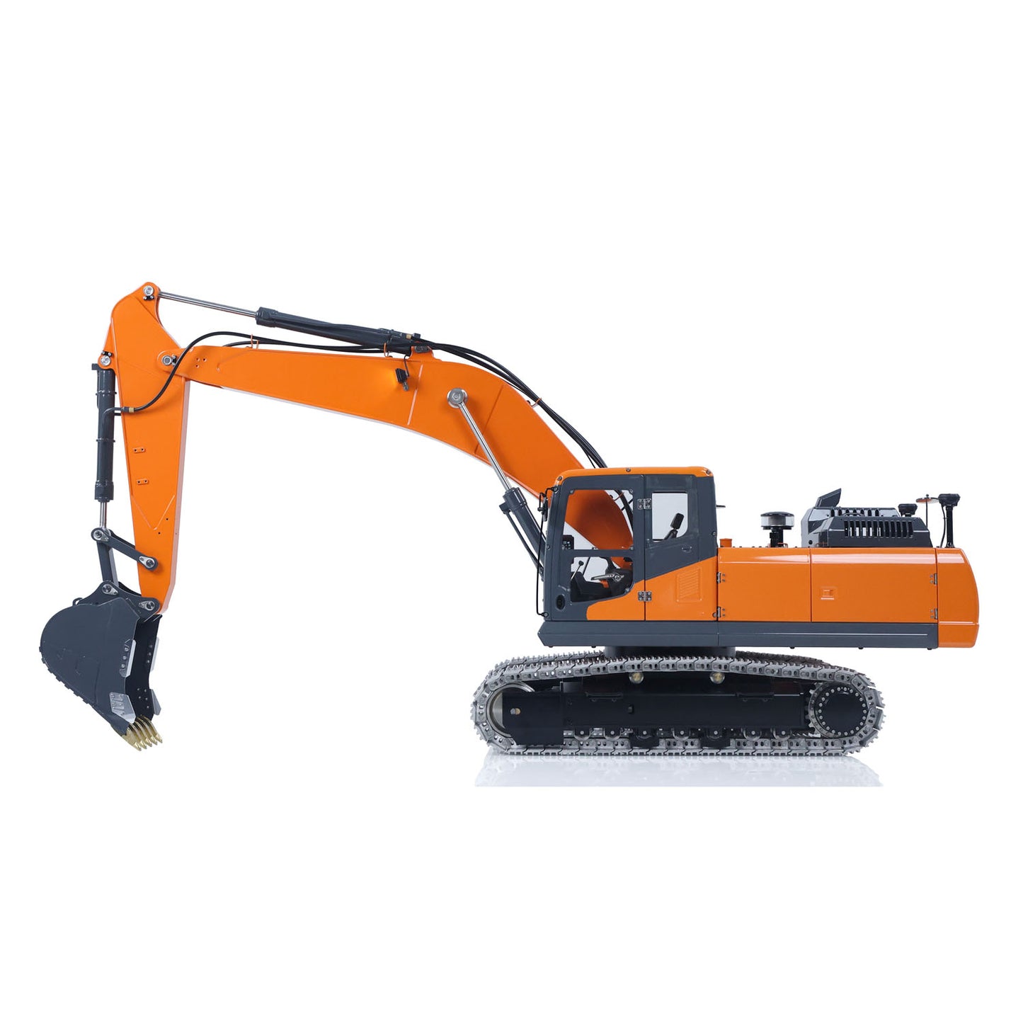 LESU 90% Metal 1/14 RC Hydraulic Digger Aoue DX350LC Remote Control Excavator Finished Model 3CH Valve Relief Valve 4MPA Pump Engineering Vehicle