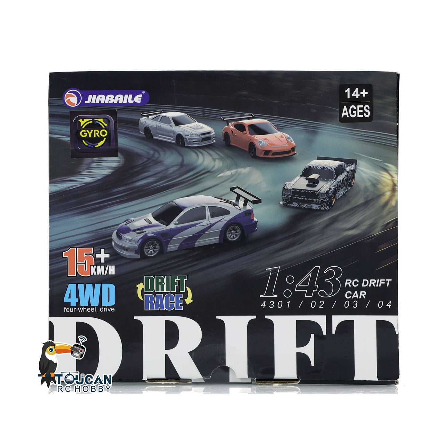 ¡¾FREE SHIPPING¡¿US STOCK Upgrade Version 4Pcs 1/43 Scale RC Drift Race Car Gyro 4WD Ready to Go Mini Car Toy High Speed Model