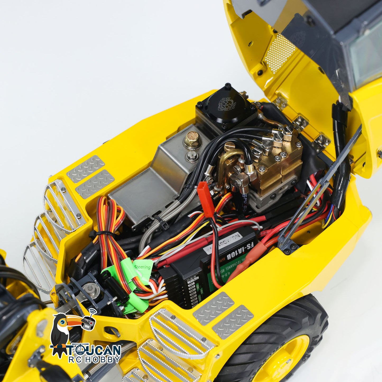 In Stock LESU RTR 1/14 Hydraulic RC Telescopic Arm Car Metal Loader AT1050 Forklift Truck