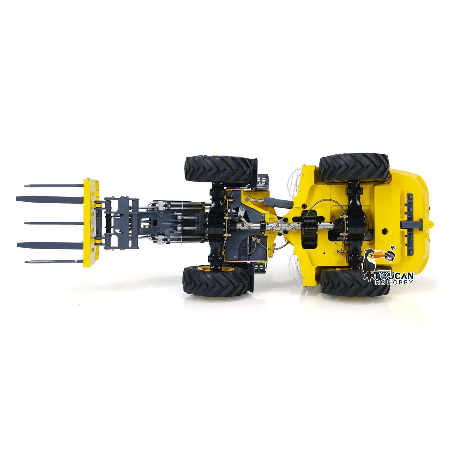 In Stock LESU RTR 1/14 Hydraulic RC Telescopic Arm Car Metal Loader AT1050 Forklift Truck