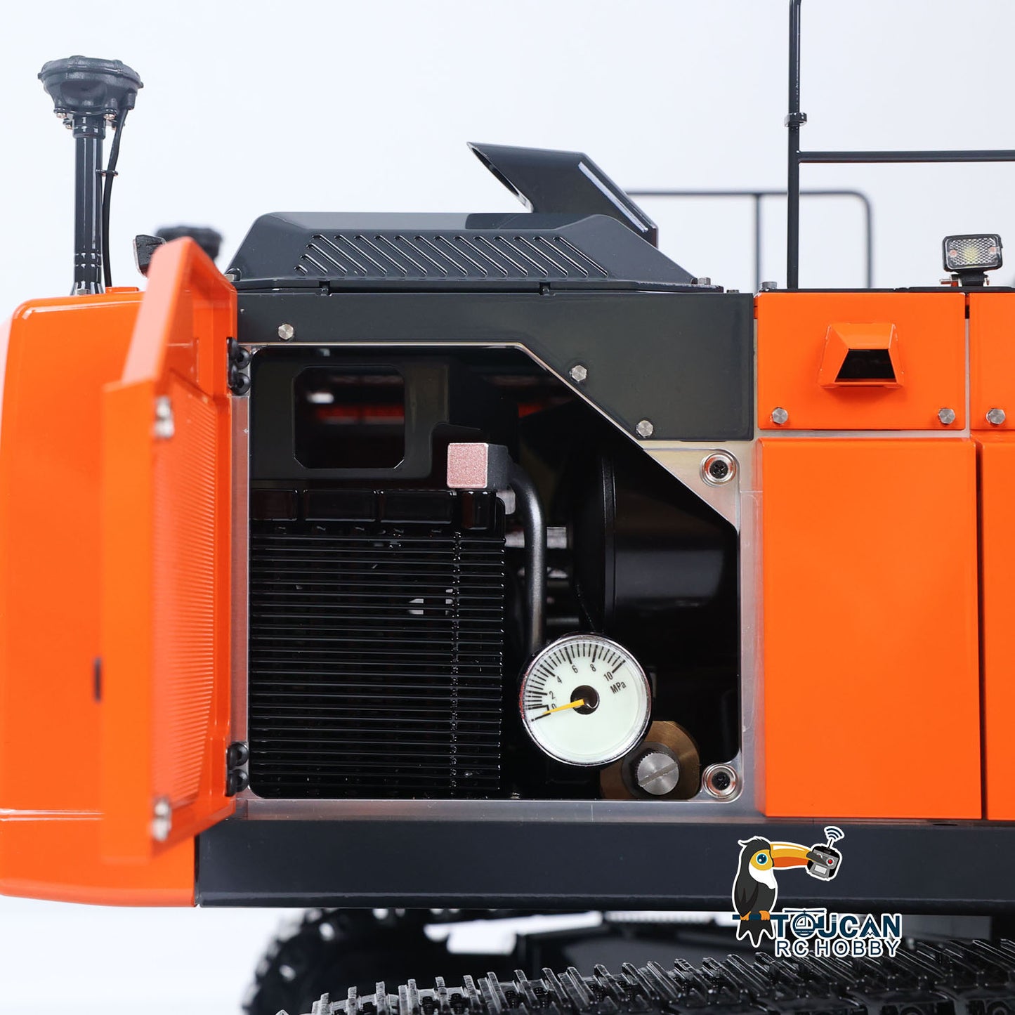 LESU 1/14 Metal RC Hydraulic Excavator AOUE LR945 CNC Long Reach Digger RTR 7CH PL18EV LITE Radio Battery Light Sound Charger