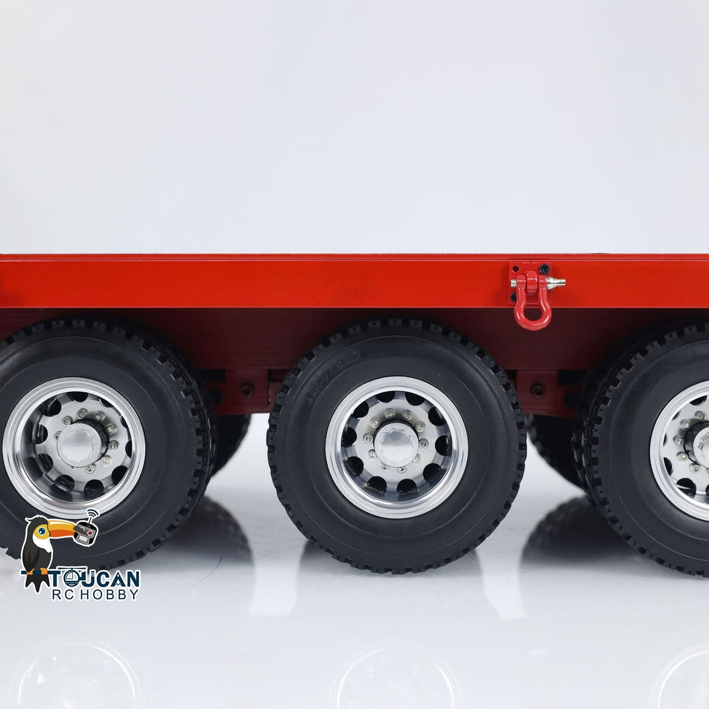 Metal Semi-trailer 4-Axle Trailer for 1/14 RC Remote Control Tractor Truck Car Hobby Model DIY Toy Parts Assembled Painted