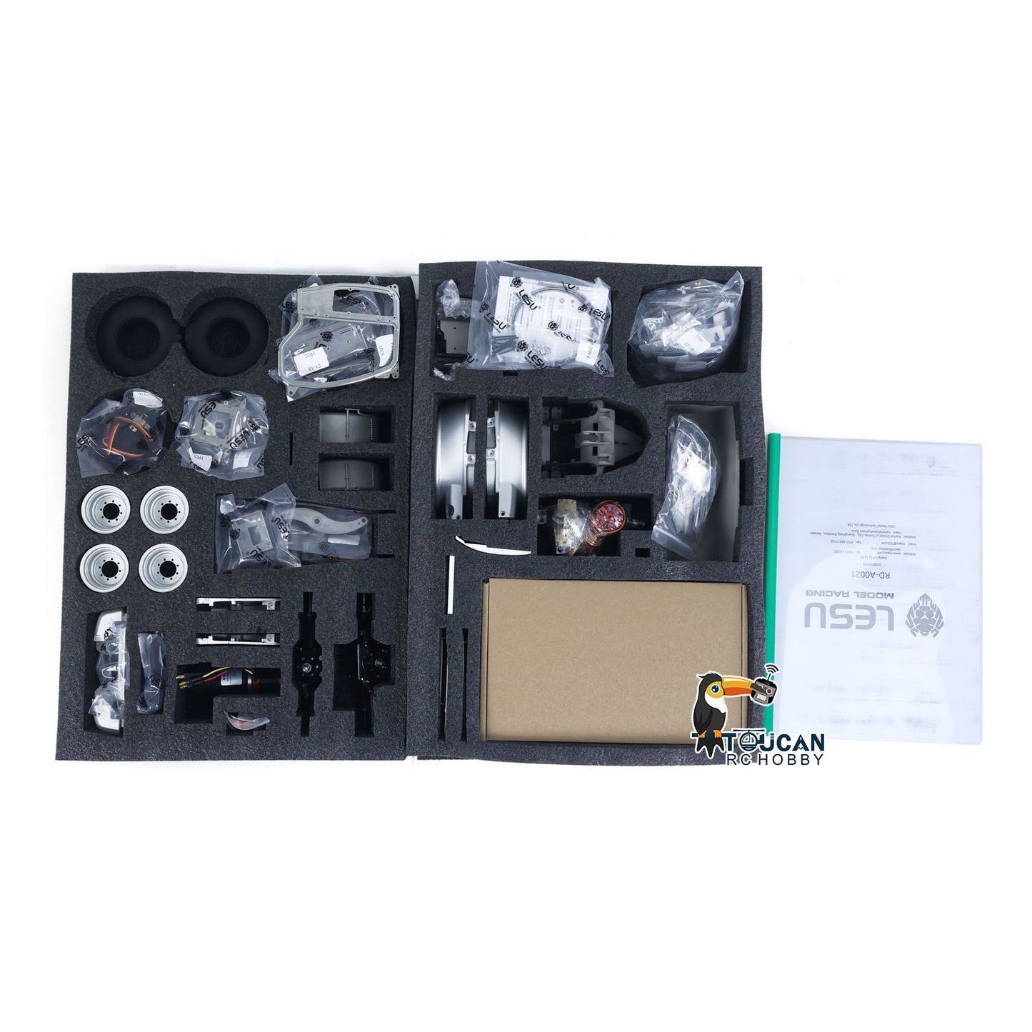 LESU 1/14 4X4 Metal RC Hydraulic Loader KIT Aoue WA100M-8 Radio Control Construction Car Model Sound Light 4CH Valve Axle Differential Lock Unassembled