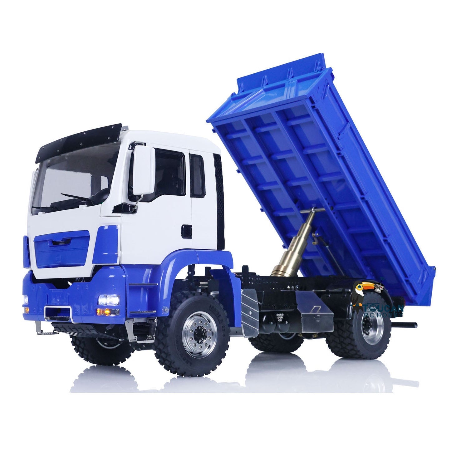 LESU 1/14 Scale 4X4 Hydraulic RC Dumper Truck Metal TGS Ready To Run Remote Control Tipper Painted Car Model Motor Servo ESC