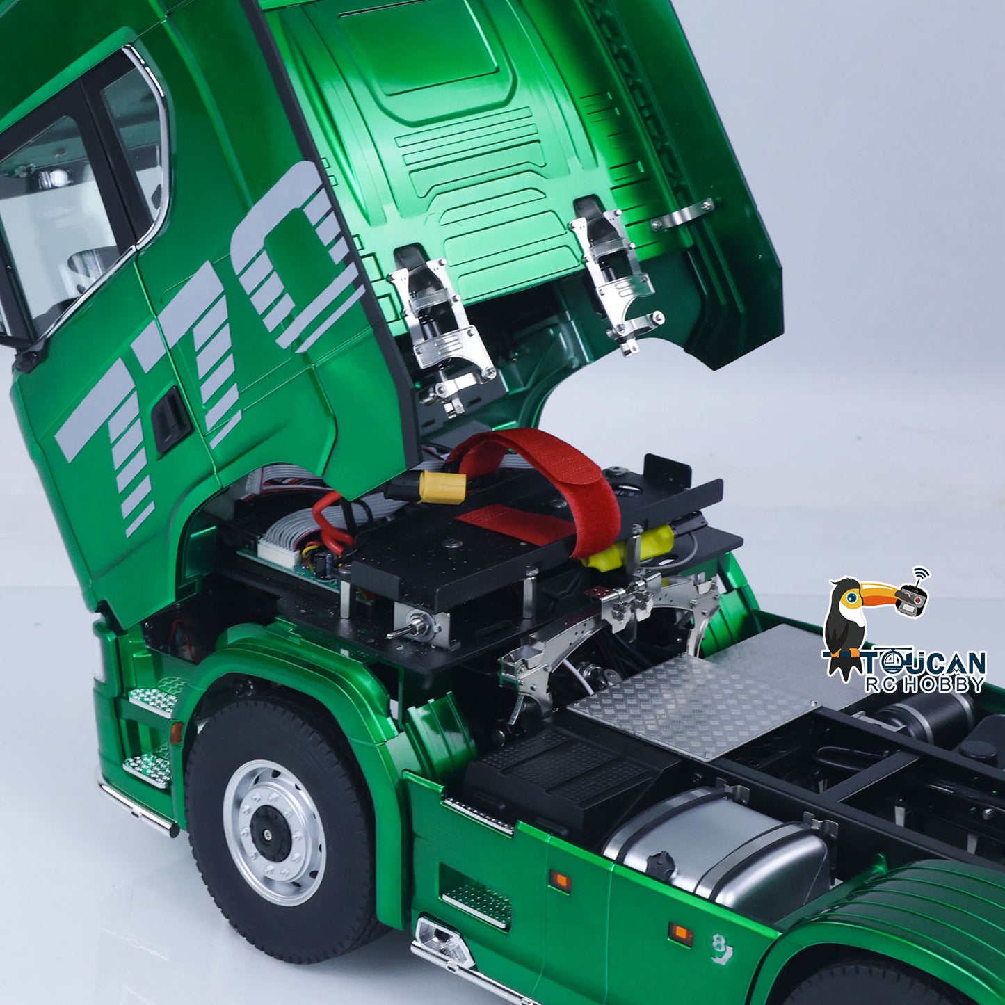 RTR TOUCAN 1/14 Romote Control Tractor Truck 770S 6*6 2Speed RC Lorry Car Axle Locks Openable Door Lights Sounds Smoke Unit Ready to Run