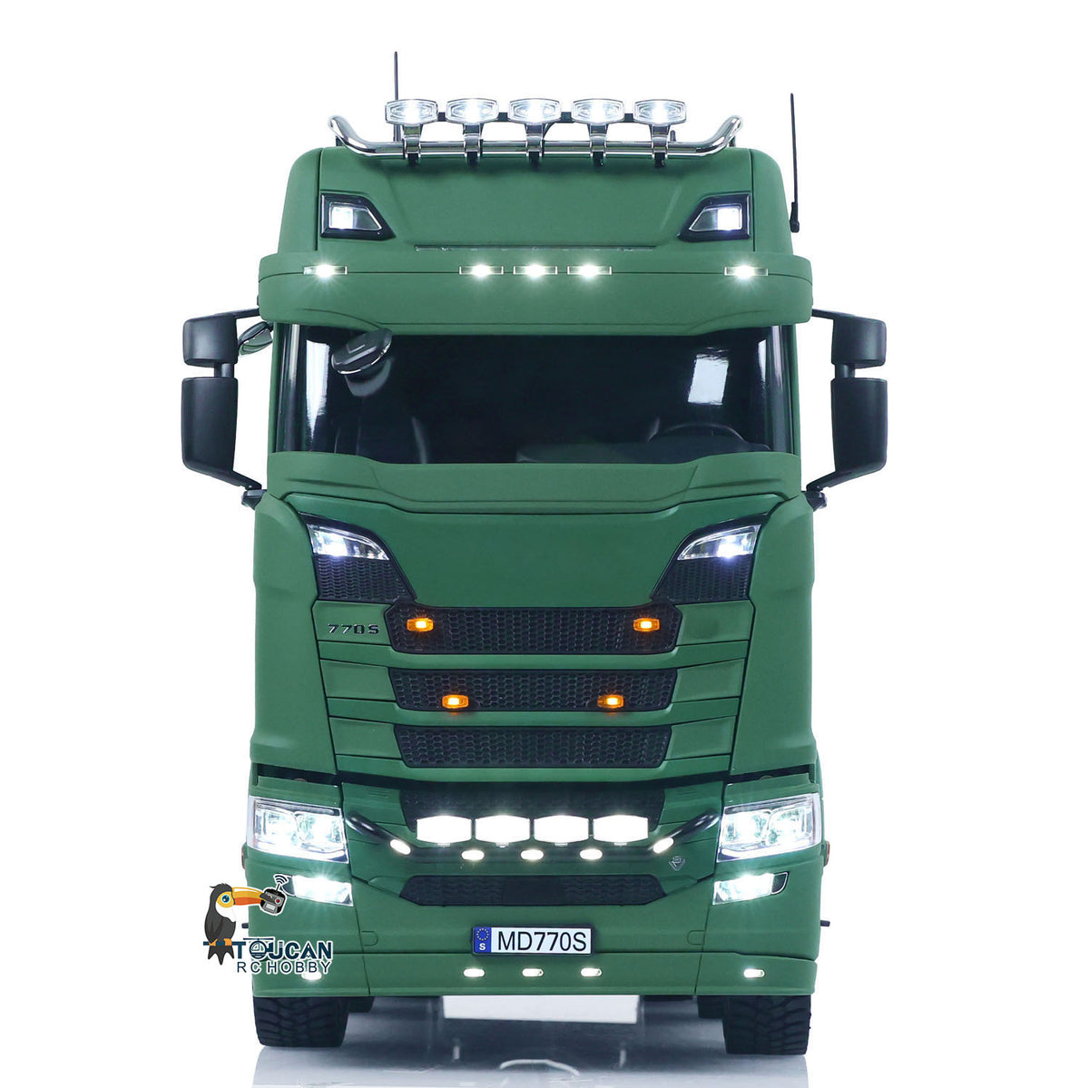 1/14 8x8 Metal Chassis Radio Control Tractor Truck 770S RC Lorry Car Model Differential Locks Lights Sounds Flysky ST8 Radio