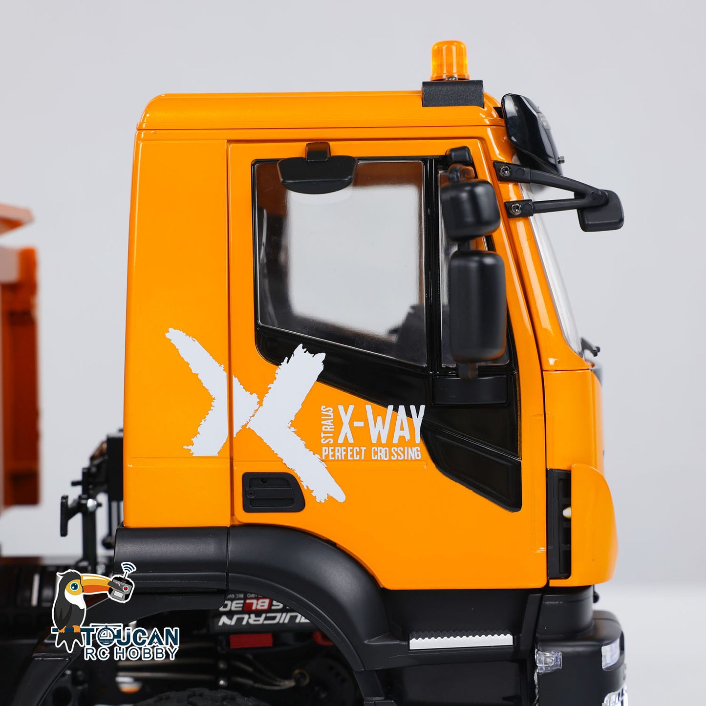 LESU Metal 6x6 1/14 RC Hydraulic Dumper Car 3-way Radio Control Dump Truck Model with Light and Sound System 3-speed Transmission