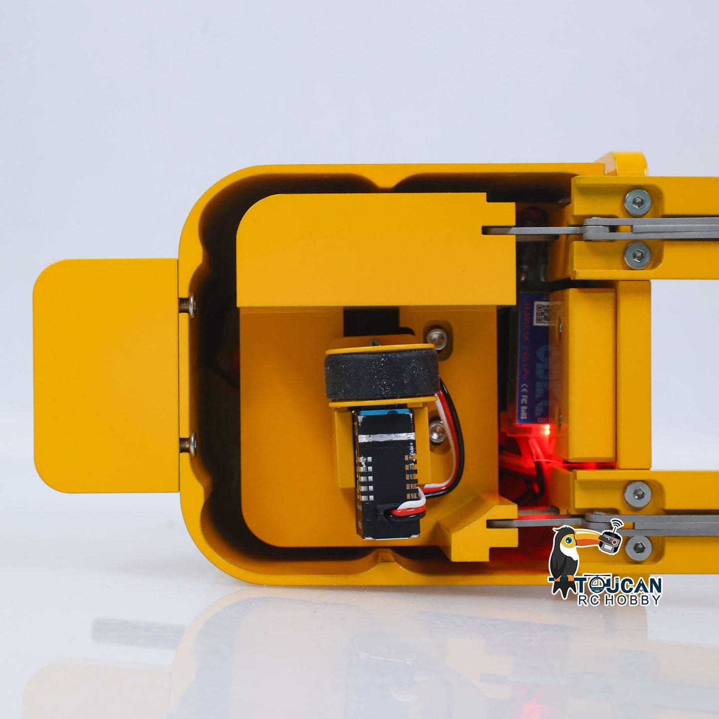 1/14 Electric Remote Control Reach Forklift Hobbywing ESC Servo Motor Ready to Run Warehouse RC Model Collection Warning Light