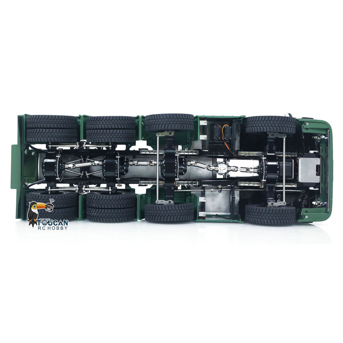 1/14 8x8 Metal Chassis Radio Control Tractor Truck 770S RC Lorry Car Model Differential Locks Lights Sounds Flysky ST8 Radio