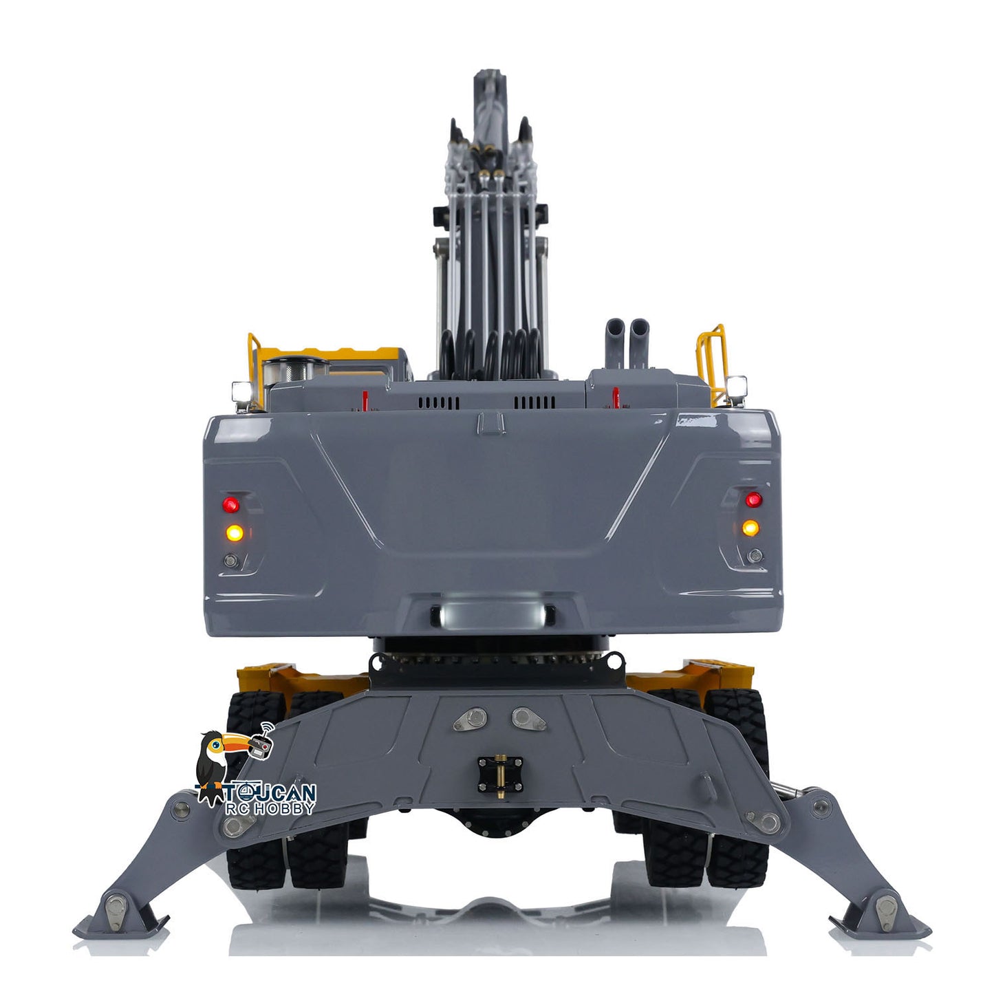 1/14 LESU RC Hydraulic Excavator Aoue ET30H Wheeled Digger Assembled and Painted Model Light System Pump Valve