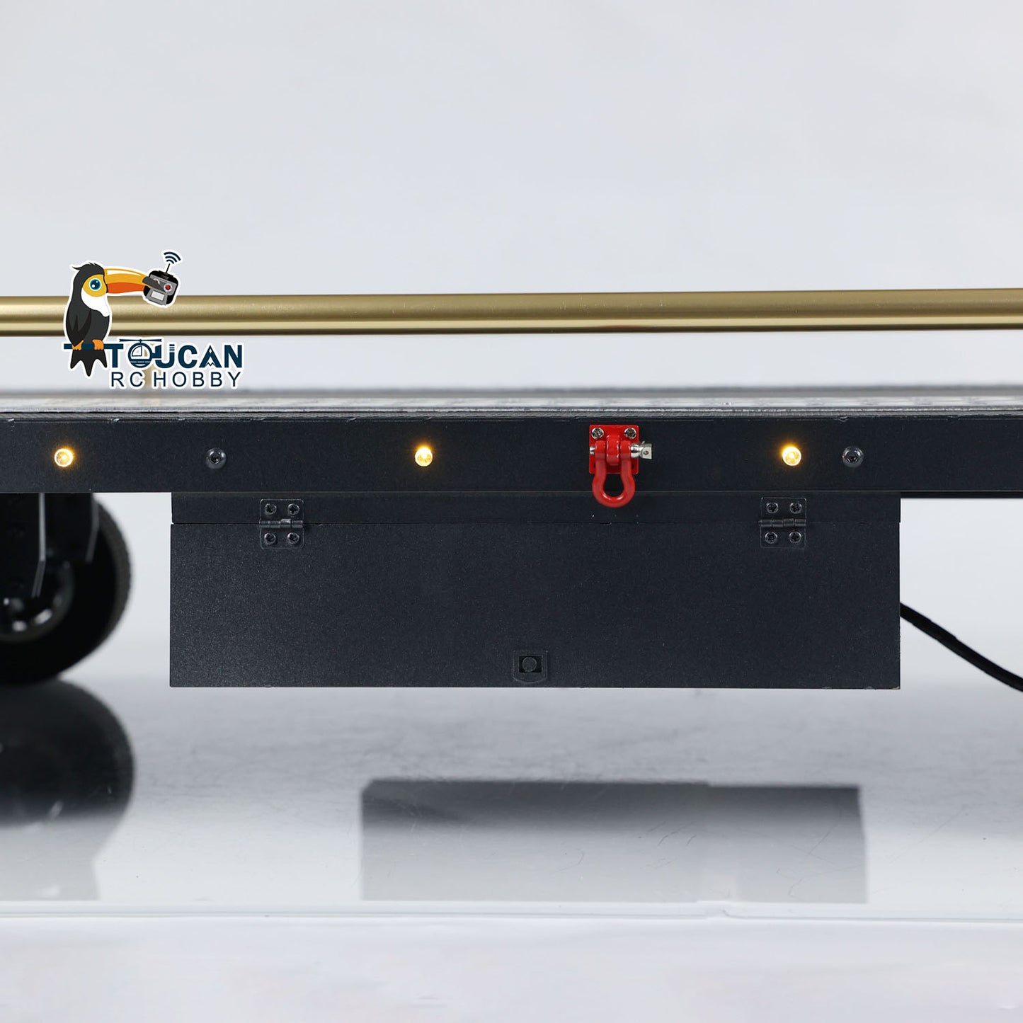 Metal 5 Axles Full Trailer for 1/10 1/8 RC Crawler 1/14 1/12 Hydraulic Radio Controlled Truck Car Painted DIY Models