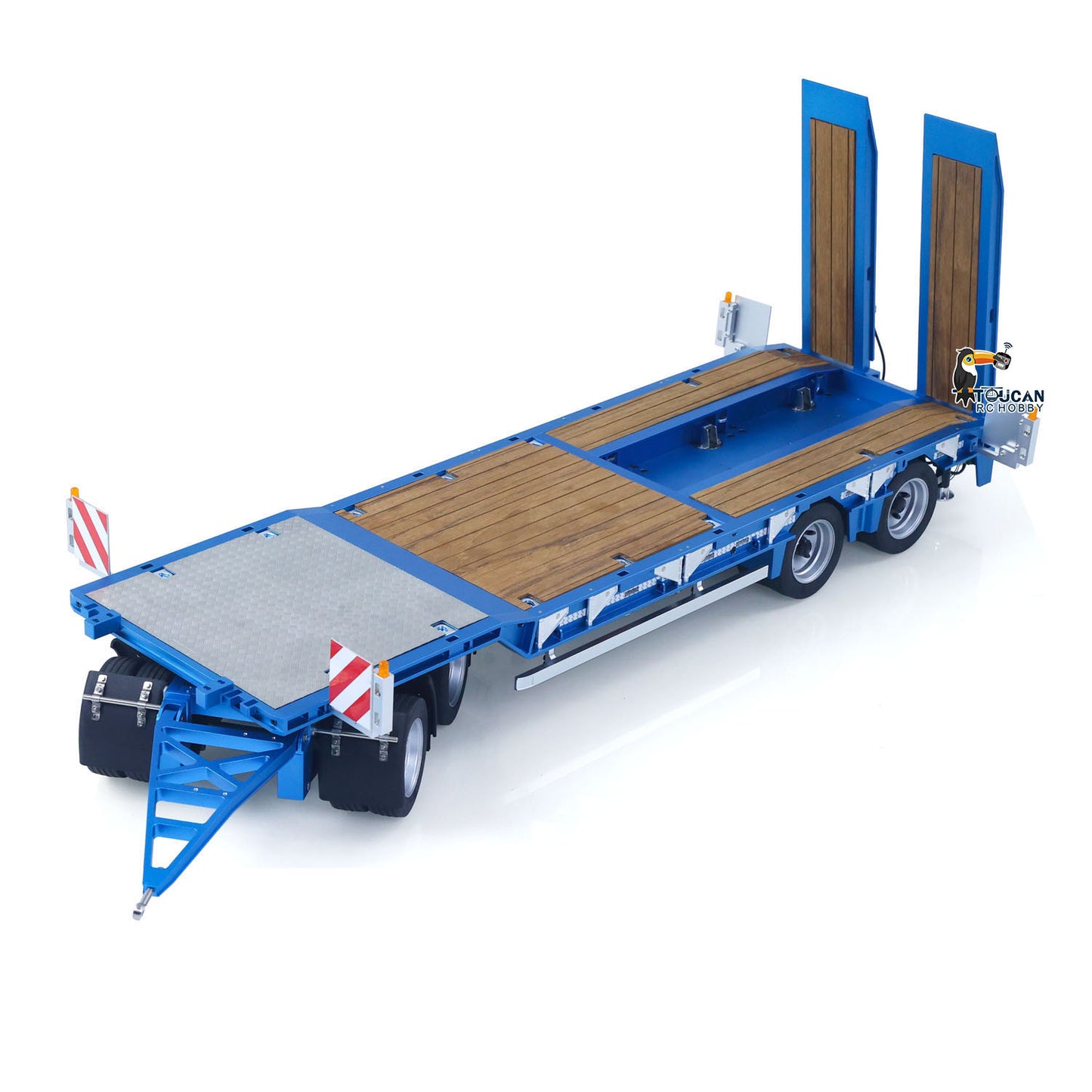 1/14 CNC Metal 4Axles Hydraulic Trailer Air Suspension Rotating Light for Radio Control Tractor Truck 56368 RC Lorry Car Model