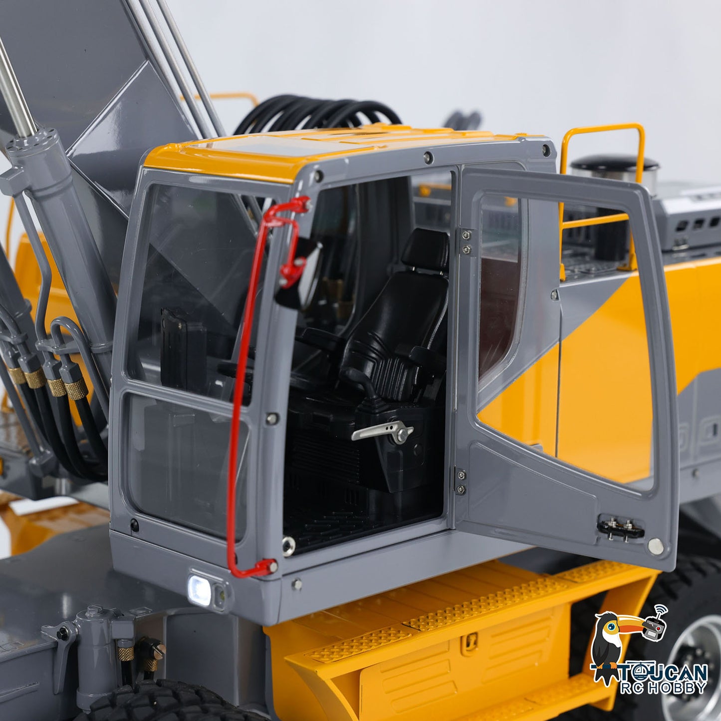 1/14 LESU RC Hydraulic Excavator Aoue ET30H Wheeled Digger Assembled and Painted Model Light System Pump Valve