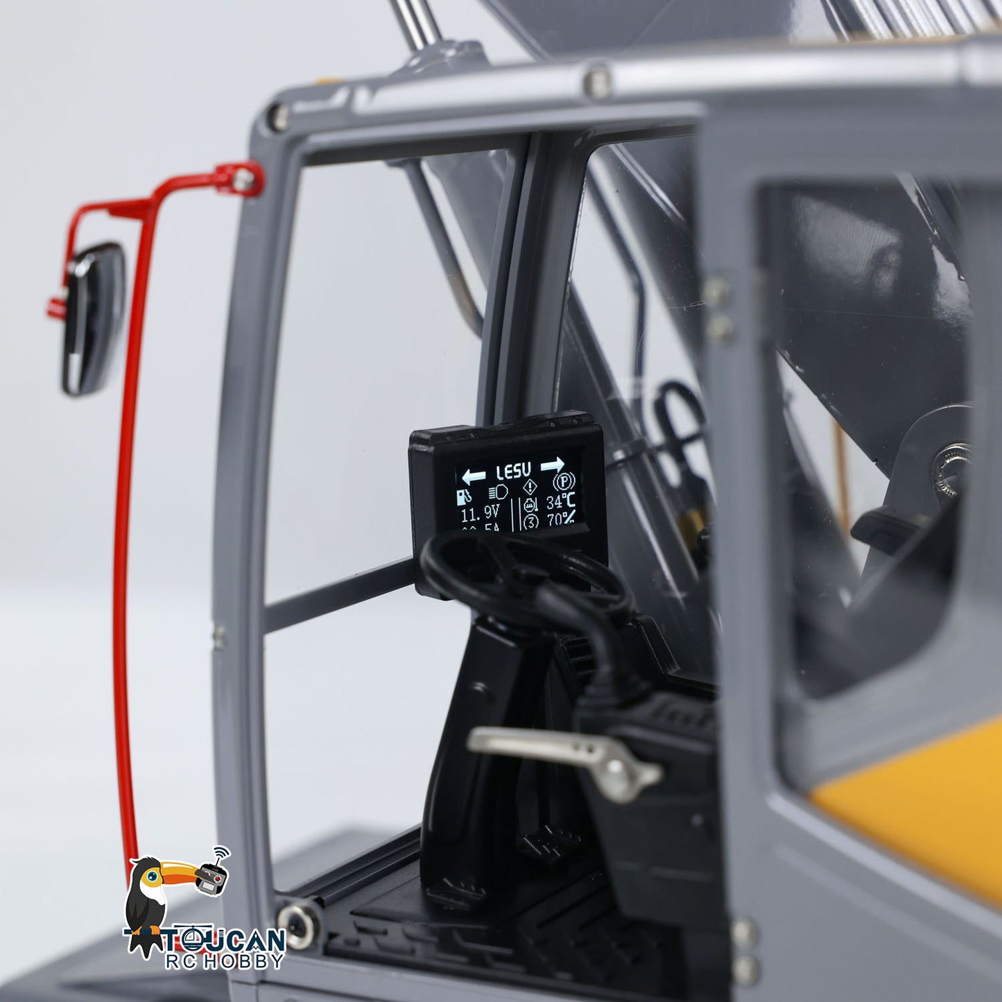 1/14 LESU RC Hydraulic Excavator Aoue ET30H Wheeled Digger Assembled and Painted Model Light System Pump Valve